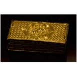 Gilt Brass Avery Needle Case, rectangular, six-fold concertina type, the front and back with a