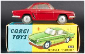 Corgi Toys No 222 Renault ''Floride'', Maroon Body, Lemon Interior, Complete With Blue/Yellow