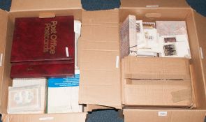 Postal Interest 2 Large Boxes Containing A Quantity Of Postcards And First Day Covers Dating From