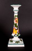 Wemyss - Early Tall and Apples Pattern Candlestick. Impressed Wemyss Marks to Underside. Stands 12