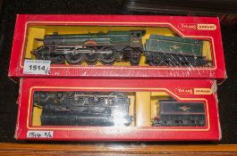 2 Boxed Tri-ang Hornby Locomotives 00 Gauge,R.622 1st/2nd Comp Coach Green With Seats And British