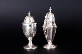 A Pair of Victorian Silver Pepperettes of Good Shape and Quality. Hallmark For London 1899 and