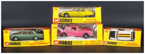 Corgi Toys Whizzwheels Collection Of 4 Comprising Number  274 Bentley 'T' Series, 281 Rover 2000 TC,