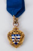 A Gold and Enamel Mayoral Medal With Ribbon - Presented to The Mayor of Lytham St. Annes In 1934-35.