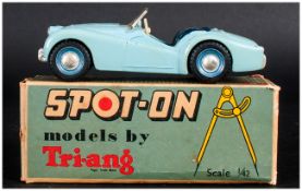 Spot-On By Tri-ang Number 108, Triumph T.R.3, Light Blue Body, Complete With Blue Box,