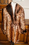 Ladies Three Quarter Length Dyed Fur Coat, fully lined