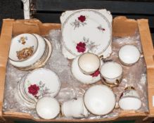 Bone Staffordshire Part Tea Set, Comprising Sandwich Plate, Milk Jug, Cup and Saucers etc. ( 21 )