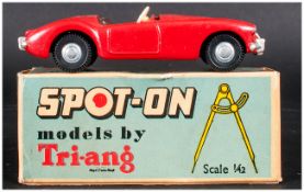 Spot-On By Tri-ang Number 104 MG ''A'', Red Body Grey Seats, Complete With Blue Box,