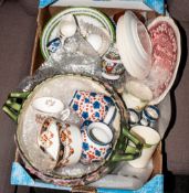Box Of Miscellaneous comprising tureens, plates, dishes etc.