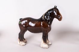 Beswick Horse Figure 'Shire Mare' model number 818. Designer A.Gredington. Issued 1940-89. 8.5''
