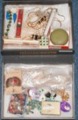 Mixed Lot Of Costume Jewellery, Comprising Brooches, Necklaces, Wristwatches, Earrings, Travel