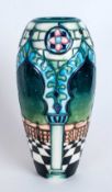 Moorcroft Arabian Modern Vase ' Jumeriah ' Pattern. Designed by Beverly Wilkes, Date 1999. Excellent