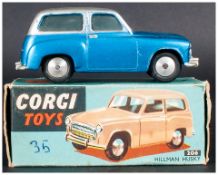 Corgi Toys No 206 Hillman Husky Car Model.Metallic Blue Body, Silver Roof, Complete With Blue