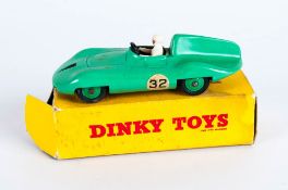 Dinky Toys No 236 Connaught Racing Car Diecast Model. Pale Green Body, Mid Green Wheels RN 32, White