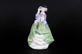 Royal Doulton - Miniature Elusive RDICC. Figurine ' Top of The Hill ' HN2126. Issued 1988 Only. 4