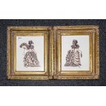 Pair Of Limited Edition Prints In Gilt Frames By Pamela Dickenson 44/500, pencil signed to the
