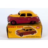 Dinky Toys No 161 Austin Somerset Saloon Diecast Model. Red Lower Body With Yellow Upper Body And