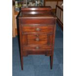 George III Mahogany Gentlemans Campaign Pedestal Washstand, The Hinged Top With Seperate Lead