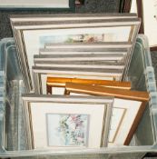 Collection of Ten C Holding Coloured Prints, framed and mounted behind glass. Prints mainly comprise