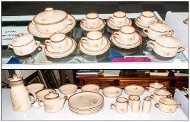 Denby Hand Crafter 54 Piece Part Dinner, Tea & Coffee Service, Memories Pattern, Comprising 6 trios,