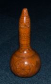 Oceanic Interest 20thC Carved Double Gourd Nut Appears To Be Love Token, Height 12 Inches