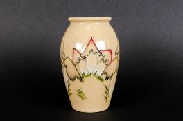 Moorcroft Small Magical Toadstool Designed Vase. Designer Kerry Goodwin. Date 2009. Stands 4.25