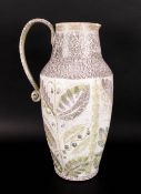 Glyn Colledge Hand Painted Bourne Denby Stoneware Jug Lilac and Green Pattern and Signed to base.