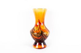 Murano Carlo Moretti Tall and Impressive Art Glass Vase, In Abstract Marbled Effect Design. c.1970-