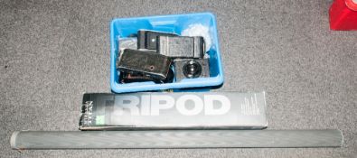 Collection Of Camera Equipment Including Pentax SLR Model SL, Zeiss Prontor, Voightlander Vito B,