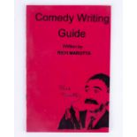 Comedy Writing Guide, Written by Rich. Marotta. Red Printed Programme, with Signature.