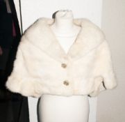 Ladies Blonde Mink Short Jacket, collar with revers, fully lined.