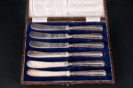 Box Of Silver Handled Butter Knives