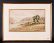 Malcolm Crouse Exh. 1907, Lived Cheshire, watercolour, A View Of Loch Fynehead & Dunderave Castle