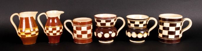 Collection of Creamware Hand Cut Patterned Pieces (8) in total. Including various jugs, mugs. Late