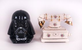 Ceramic Money Boxes, 2 in total. 1. Darth Vader Bust Money Box,  By Lucasfilm Ltd Date 1996, 5.5''