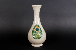 Moorcroft Vase, Decorated with Stylised Floral Tube lined Decoration to Panel. Date 2013. In The