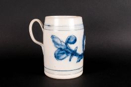 Commemorative Salt Glaze Tankard Mid To Late 18thC Blue Cobalt Scraffito Decoration Showing Prince