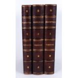 Set of Three Large Volumes of The Plays of Shakespeare, Edited By Charles and Mary Clarke,