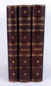 Set of Three Large Volumes of The Plays of Shakespeare, Edited By Charles and Mary Clarke,