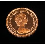 Queen Elizabeth II - Proof Full 22ct Gold Sovereign. Dated 1980. Uncirculated / Mint Condition.