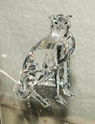 Swarovski Silver Crystal Figure 'Cheetah' Designe Michael Stamey. Number 7610-NR001. Issued 1994-