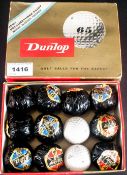Dunlop 65 Golf Balls Set Of 12 In Original Box, 10 Still Wrapped