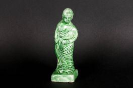 Staffordshire Green Glazed Creamware Classical Figure. Late 18thC/Early 19thC. 4.5 inches high.