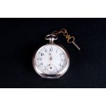 Ancre - Swiss Silver Keyless Open Face Pocket Watch. c.1880-1900. Features 15 Rubis, Spiral Breguet,