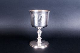 A Ltd Edition and Numbered Silver Goblet Commemorating The Investiture of HRH. The Prince of