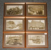 Collection Of Six Topographical Photo Prints framed.