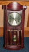 Modern Box Clock Silvered Dial With Arabic Numerals Marked Maxim 31 Days, Glazed Front Showing