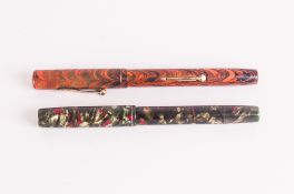 Two Watermans Lidded Fountain Pens, one stamped 14ct. A/F