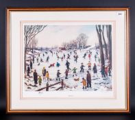 Tom Dodson Pencil Signed Colour Print, Titled 'Snow Scene'  Signed to margin lower right. Fine Art