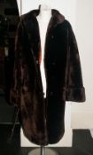 Dark Brown Beaver Lamb Fully Lined Coat